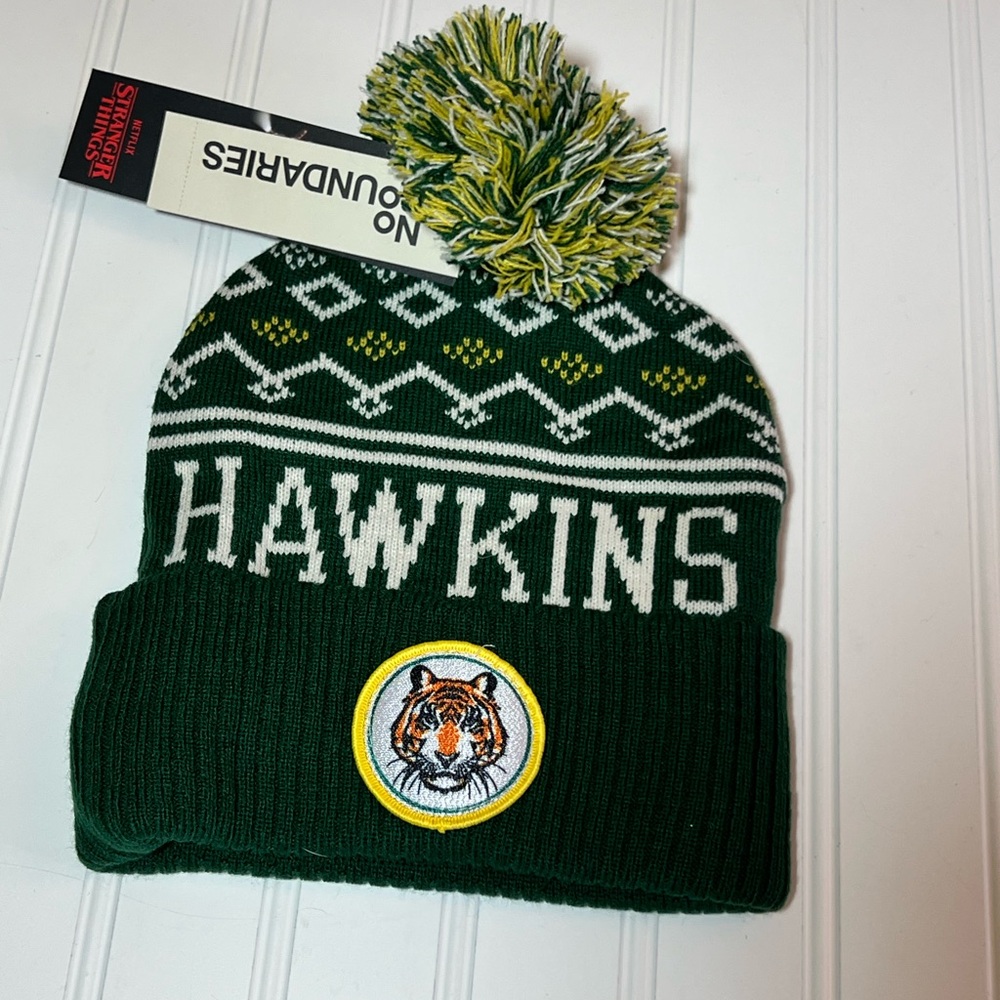 Hawkins Stranger Things No Boundaries Green Kids Beanie Hat